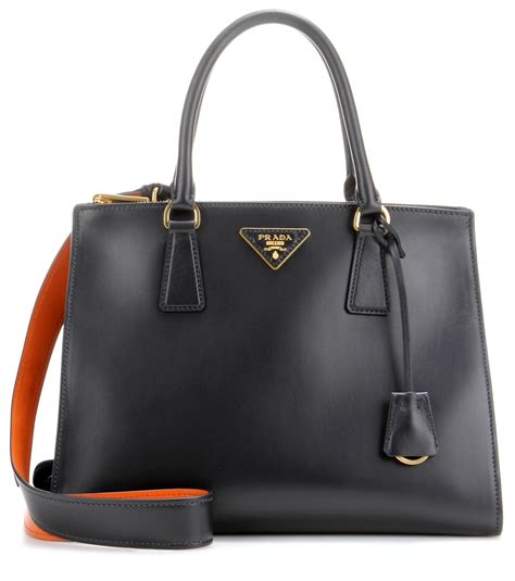 black leather prada purse